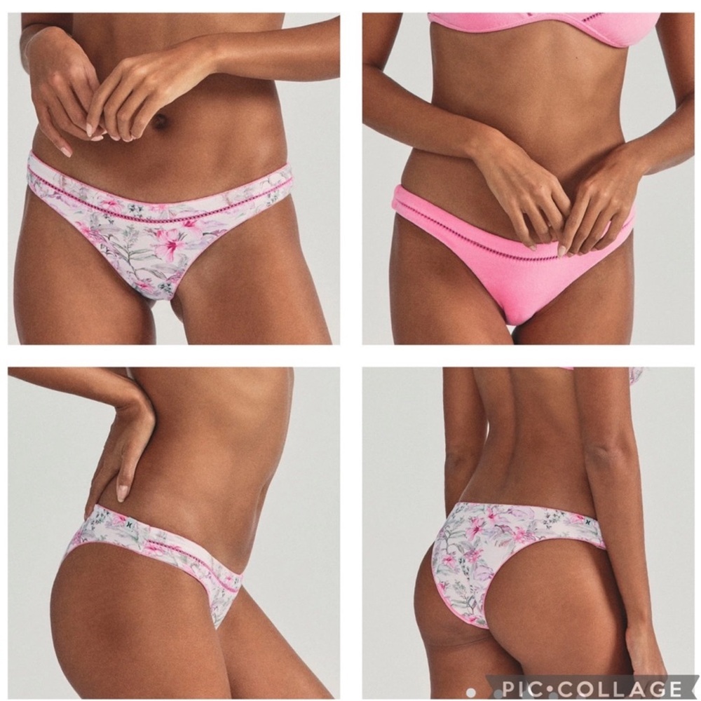 LoveShackFancy x Hurley Reversible Terry Cheeky Bikini Bottom, SMALL